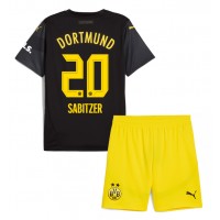 Borussia Dortmund Marcel Sabitzer #20 Vonkajší Detský futbalový dres 2024-25 Krátky Rukáv (+ trenírky)